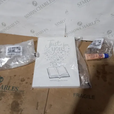 LOT OF 3 ASSORTED ITEMS TO INCLUDE SIGNATURE PERSONALISED BOOK, PERSONALISED LED LIGHT AND RIMMELL LONDON BB CREAM