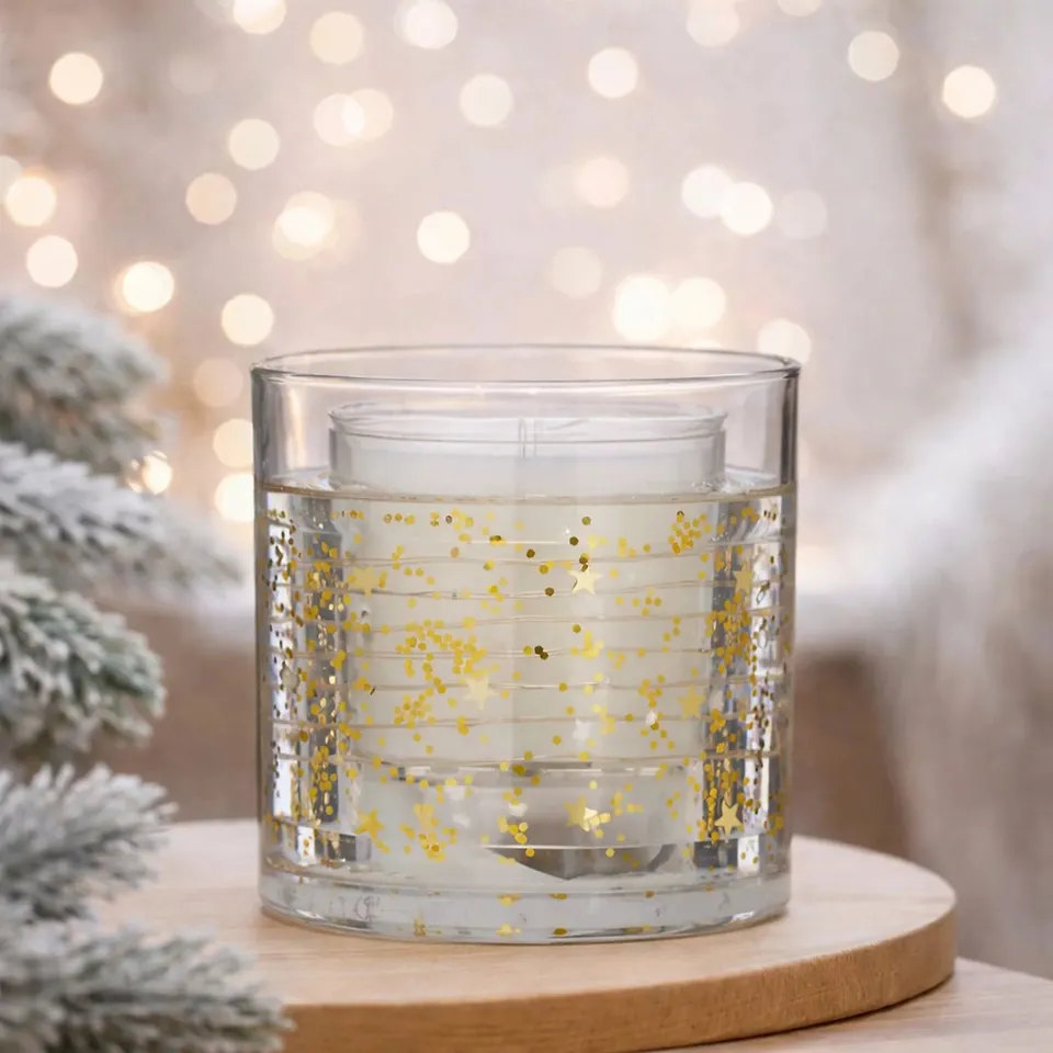 HOME STORIES LIGHT UP CANDLE WITH 2 REFILLS