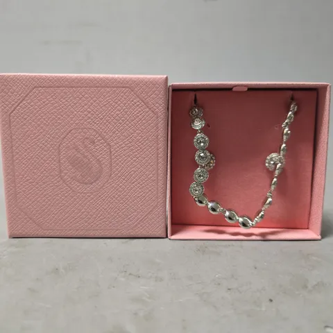 BOXED SWAROVSKI ROUND CUT NECKLACE & EARRINGS 