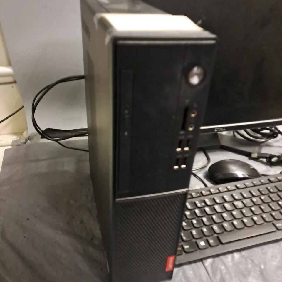 LENOVO CORE I3 7100 COMPUTER WITH DELL MONITOR AND KEYBOARD AND MOUSE