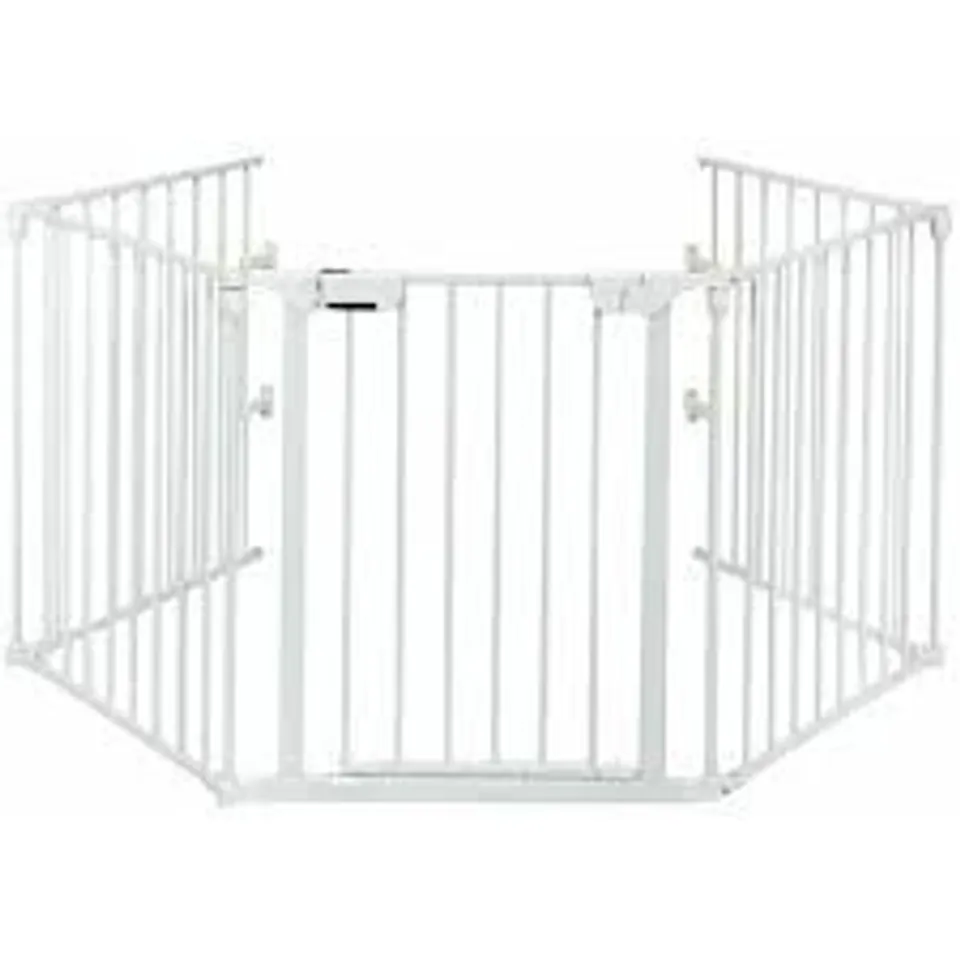 BOXED 5 PANEL BABY SAFETY PLAYPEN FIREPLACE BARRIER GATE ROOM DIVIDER - WHITE (1 BOX)