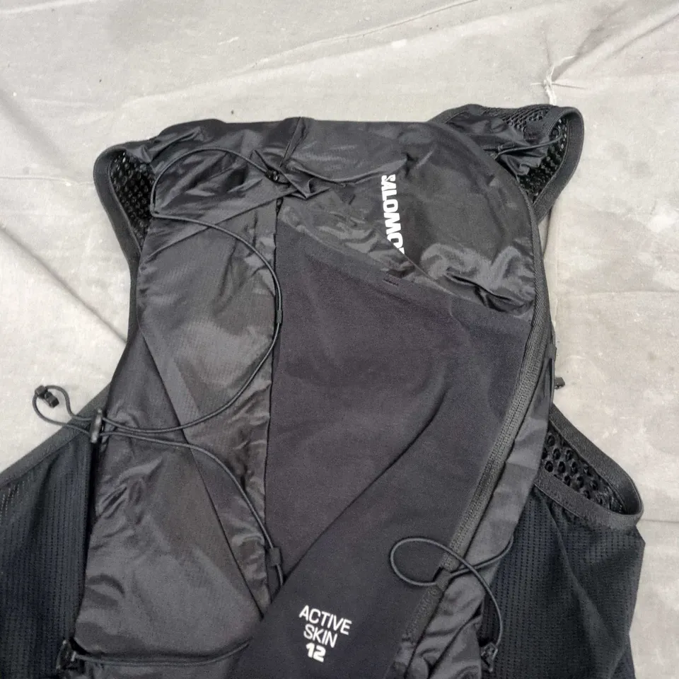 SALOMON ACTIVE SKIN 12 HYDRATION RUNNING VEST – BLACK SIZE L