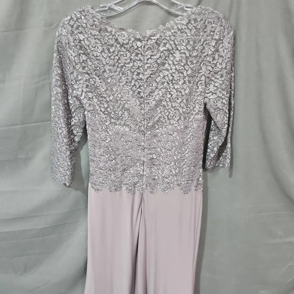 Couture Club Lavender Lace Evening Dress – UK Size 10