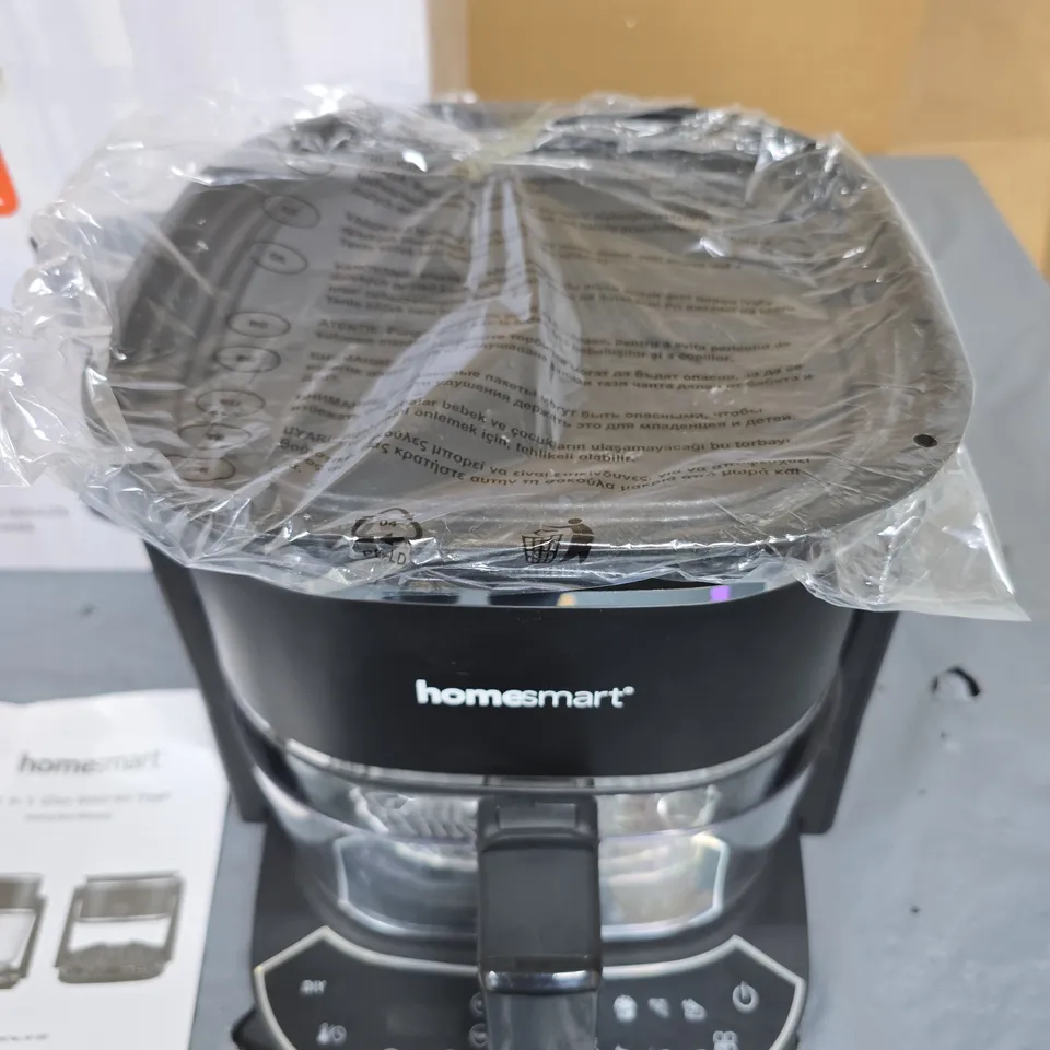 HOMESMART 2 IN 1 GLASS BOWL AIR FRYER AF-10D – BOXED