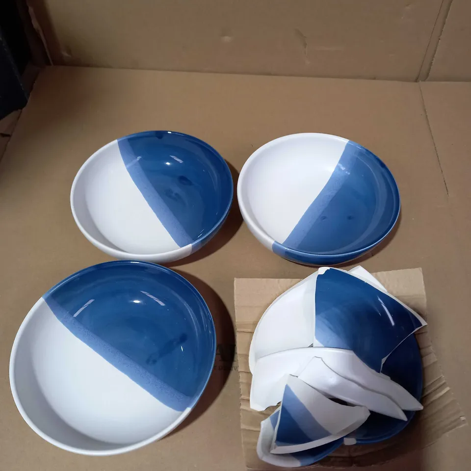 HALLIE GLAZED SET OF 4 PASTA BOWLS  RRP £24