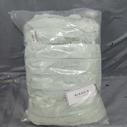 BIANCA CARVED FAUX FUR SAGE THROW
