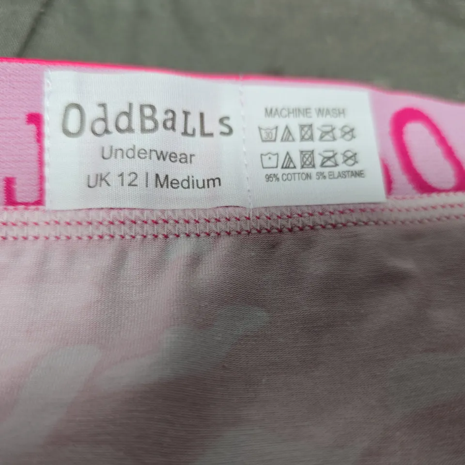ODDBALLS PINK CAMOUFLAGE UNDERWEAR, UK 12 (MEDIUM)