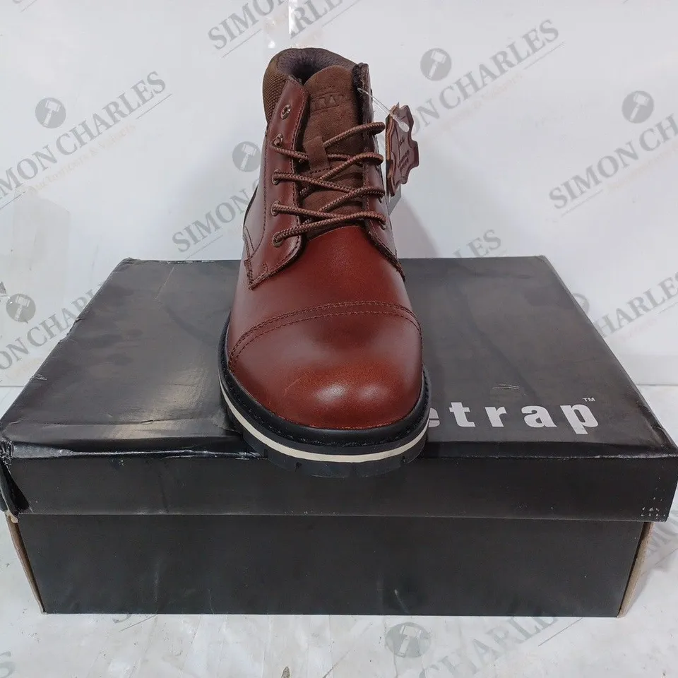 BOXED PAIR OF FIRETRAP AUBIN SHOES IN CAMEL COLOUR UK SIZE 9