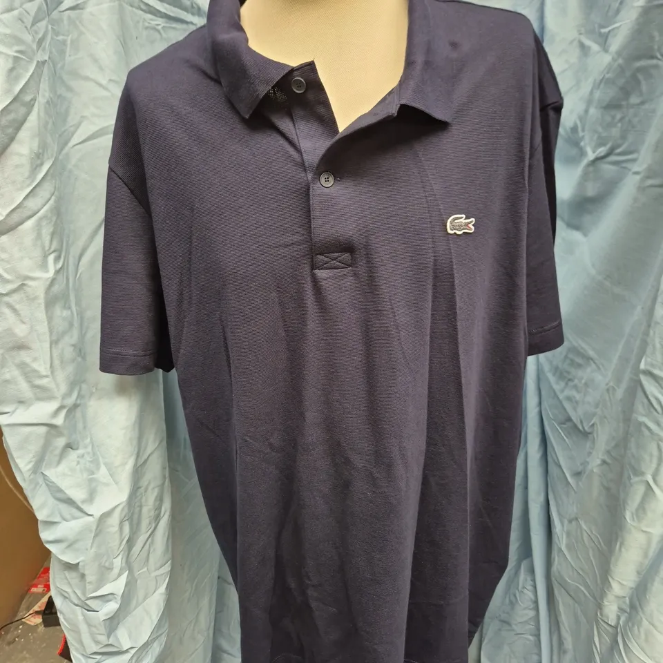 LACOSTE POLO SHIRT – NAVY, CROCODILE LOGO (MEN'S) – WITH TAG - US 3XL