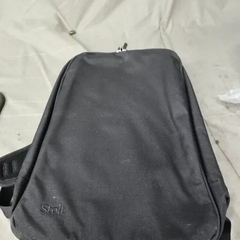 STOLT BLACK BACKPACK TRAVEL BAG 