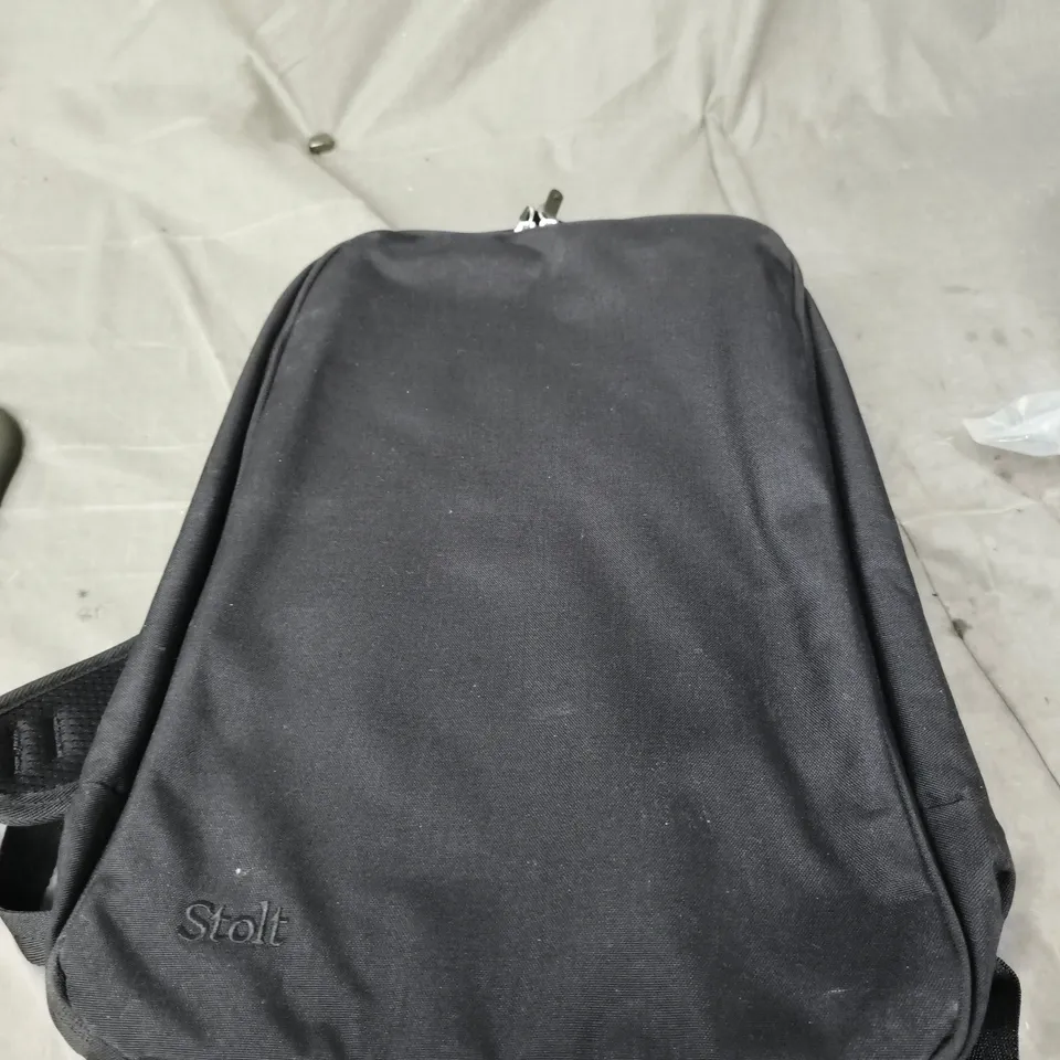 STOLT BLACK BACKPACK TRAVEL BAG 