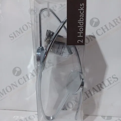JOHN LEWIS CHROME FINISH SET OF 2 HOLDBACKS