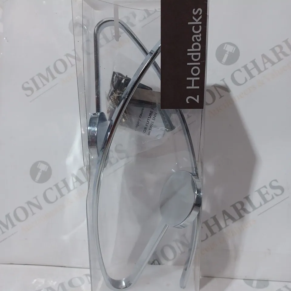 JOHN LEWIS CHROME FINISH SET OF 2 HOLDBACKS