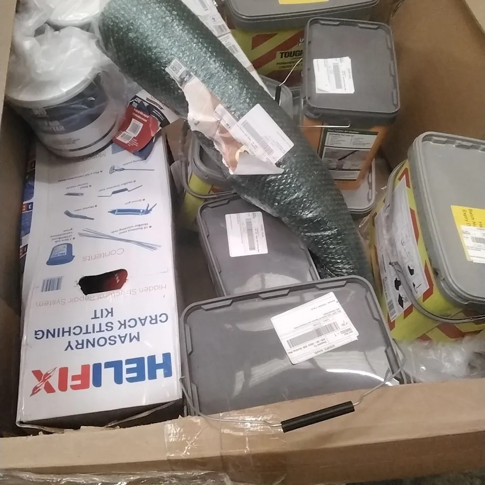 PALLET OF ASSORTED DIY, HOME IMPROVEMENT AND BUILDING PRODUCTS TO INCLUDE; READY MIXED PLASTER, JOINT SEALER, JOINTING FILLING&FINISHING, ALL WEATHER JOINTING COMPOUND ETC