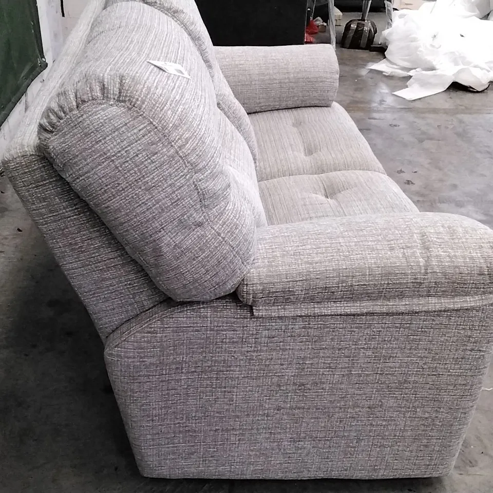 QUALITY BRITISH DESIGNER G PLAN MANUFACTURED STRATFORD 2 SEATER - LOOM SHALE FABRIC 