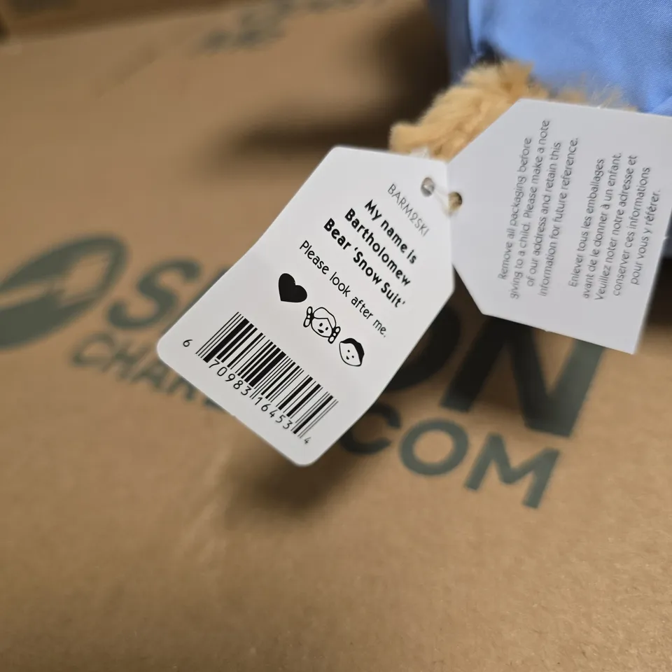 JELLYCAT BARTHOLOMEW BEAR SNOW SUIT PLUSH TOY