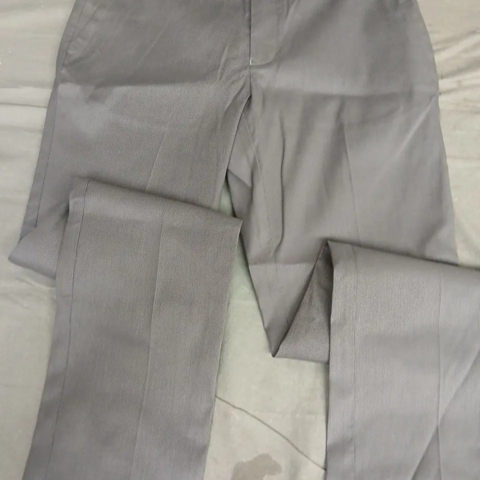CHARLES TYRWHITT CHARCOAL GREY SLIM FIT SMART TEXTURE TROUSERS - 32W 32L