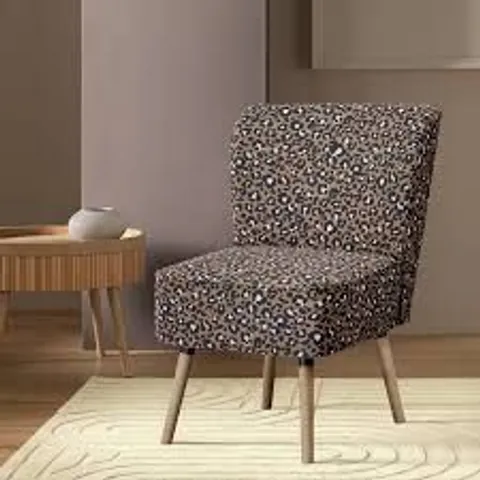 BOXED HAB EPPY LEOPARD PRINT OCCASIONAL CHAIR