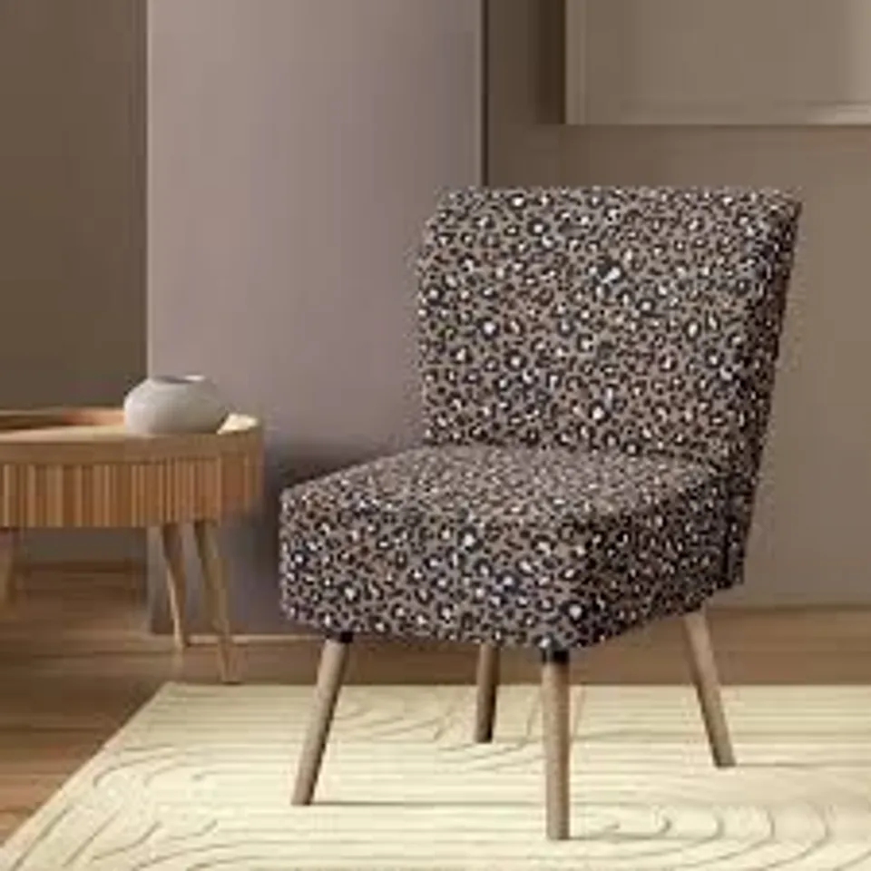 BOXED HAB EPPY LEOPARD PRINT OCCASIONAL CHAIR