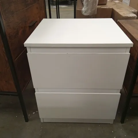 VIDA DESIGNS 2 DRAWER BEDSIDE CABINET - WHITE