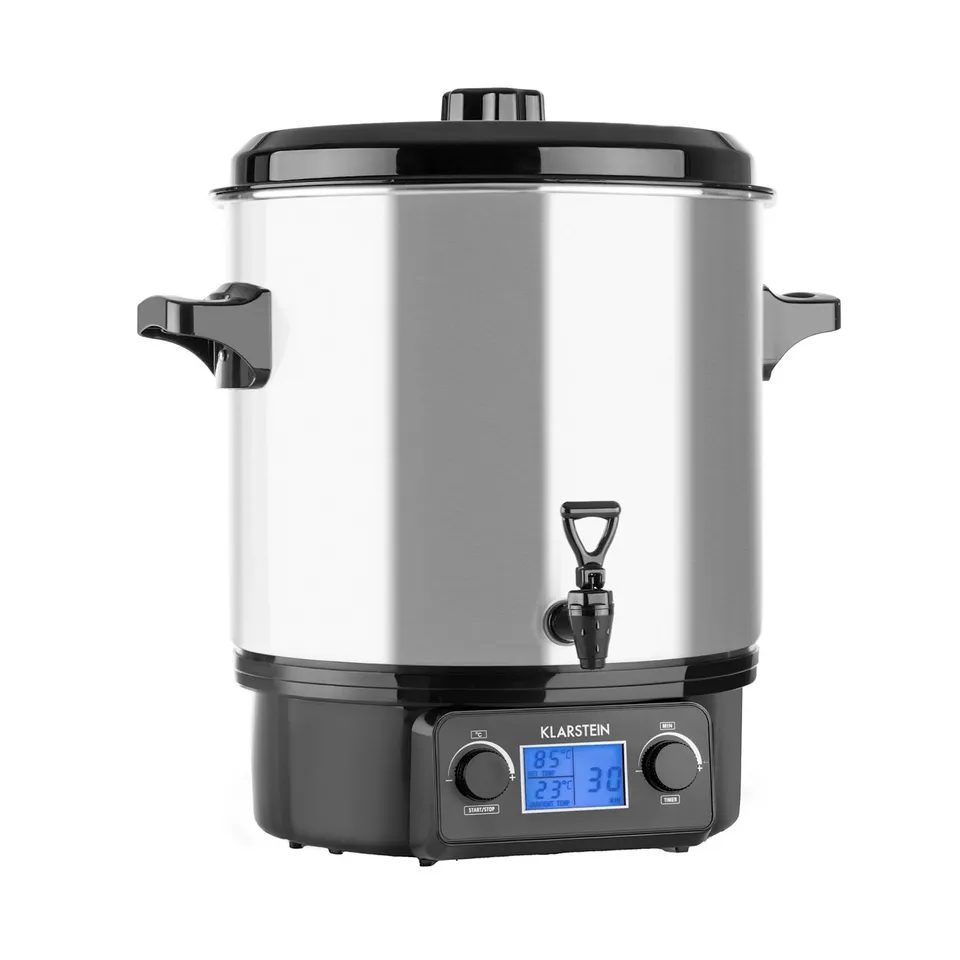 BOXED KLARSTEIN BIGGIE STAINLESS STEEL 27L PRESERVING DIGITAL COOKER SILVER