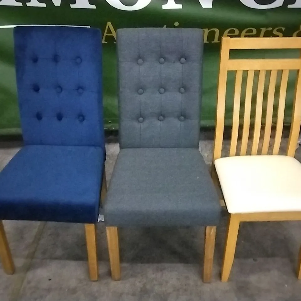 SET OF 3 ASSORTED DINING CHAIRS 