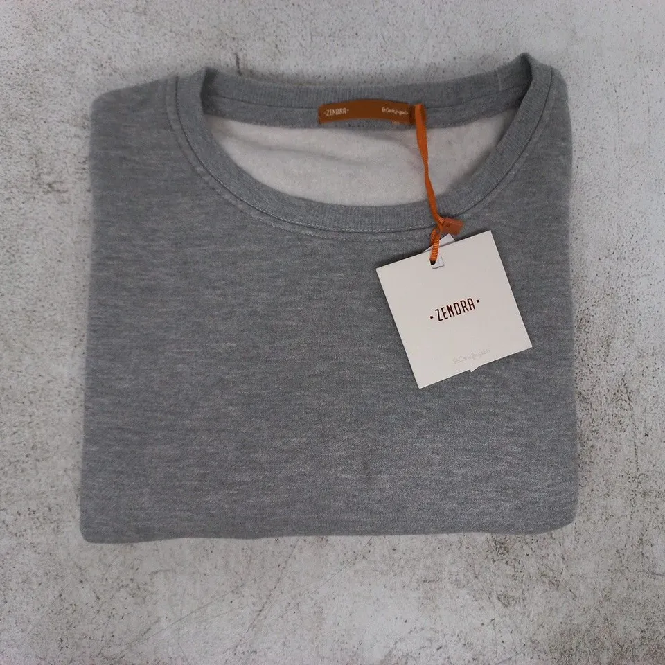 ZENDRA LONG SLEEVE JUMPER IN GREY SIZE XL