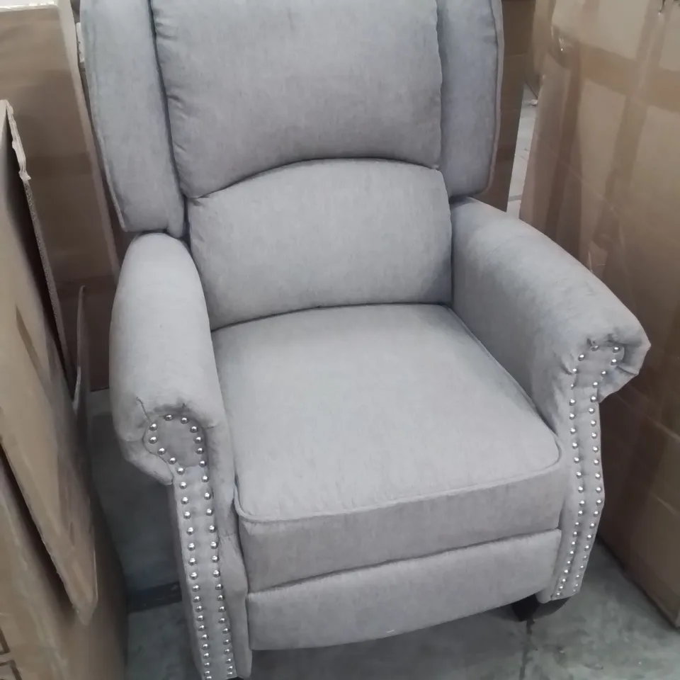 DESIGNER FABRIC UPHOLSTERED RECLINER CHAIR