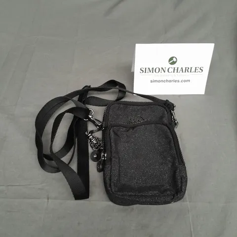 KIPLING CROSSBODY BLACK BAG WITH GLITTER DETAIL