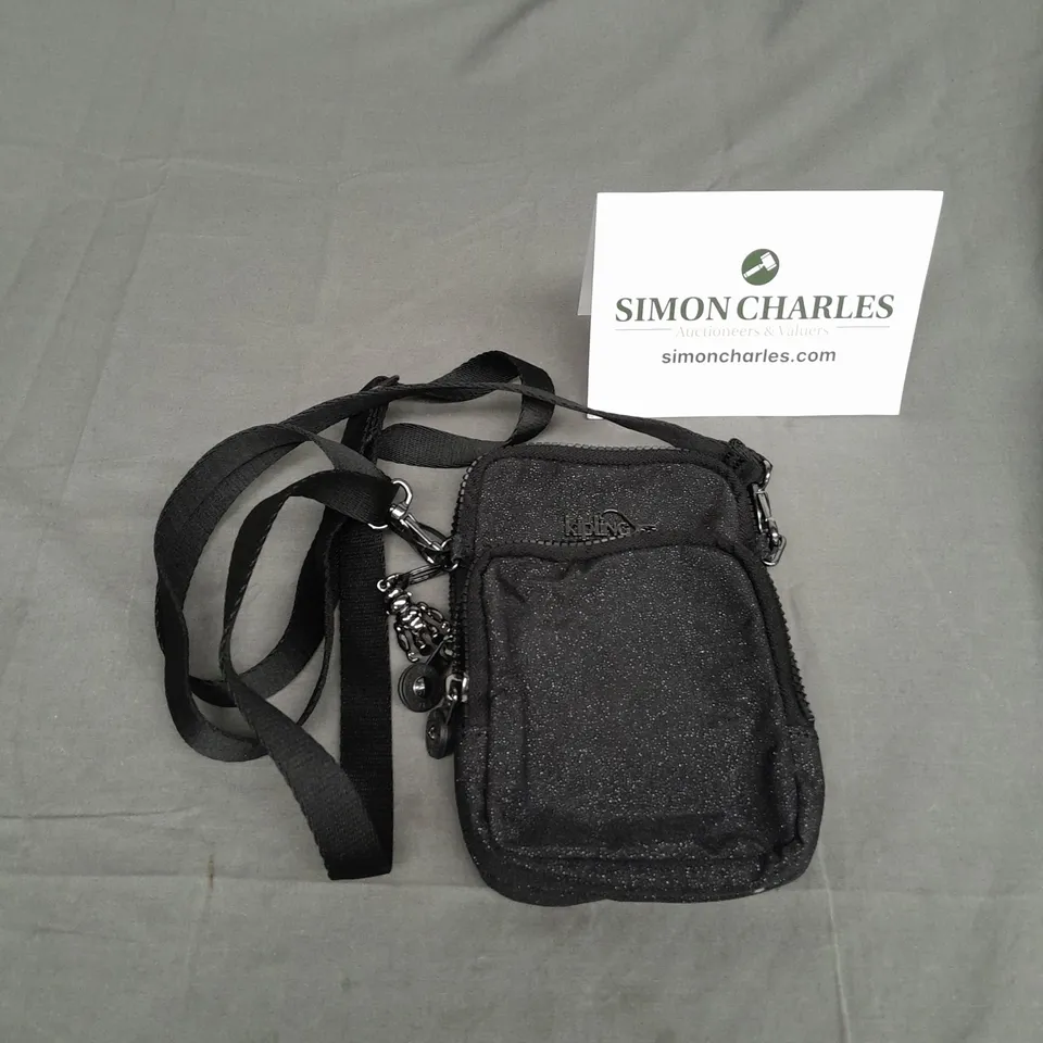 KIPLING CROSSBODY BLACK BAG WITH GLITTER DETAIL
