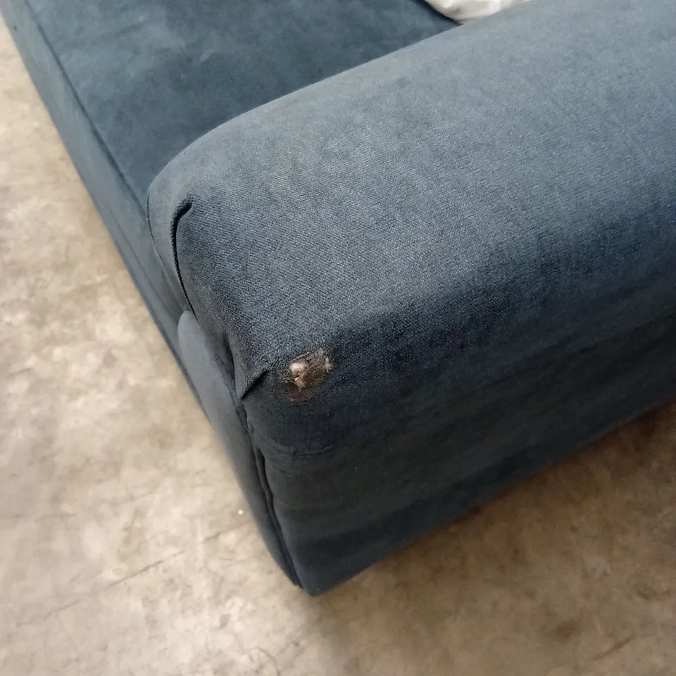 DURY FABRIC 3 SEATER SCATTER BACK SOFA - BLUE RRP £499
