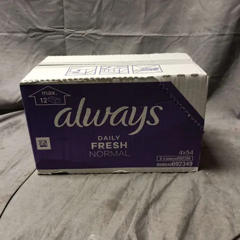 ALWAYS- DAILY SCENTED PANTYLINERS PADS – BOXED (4 × 54)