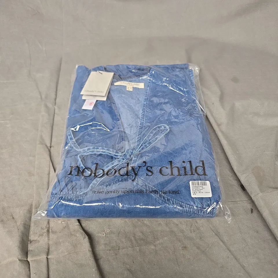 NOBODY'S CHILD ASTRA MIDI DRESS IN BLUE SIZE 12
