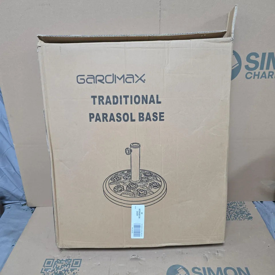 GARDMAX TRADITIONAL PARASOL BASE – BOXED