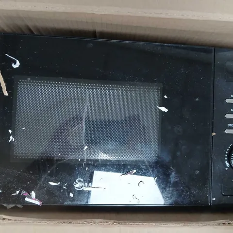 SWAN 20L 700W DIGITAL MICROWAVE IN BLACK - COLLECTION ONLY