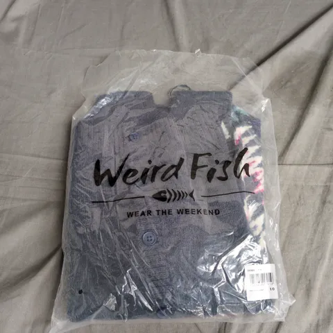 WEIRD FISH HATTY FAIR ISLE CARDIGAN NAVY UK 10