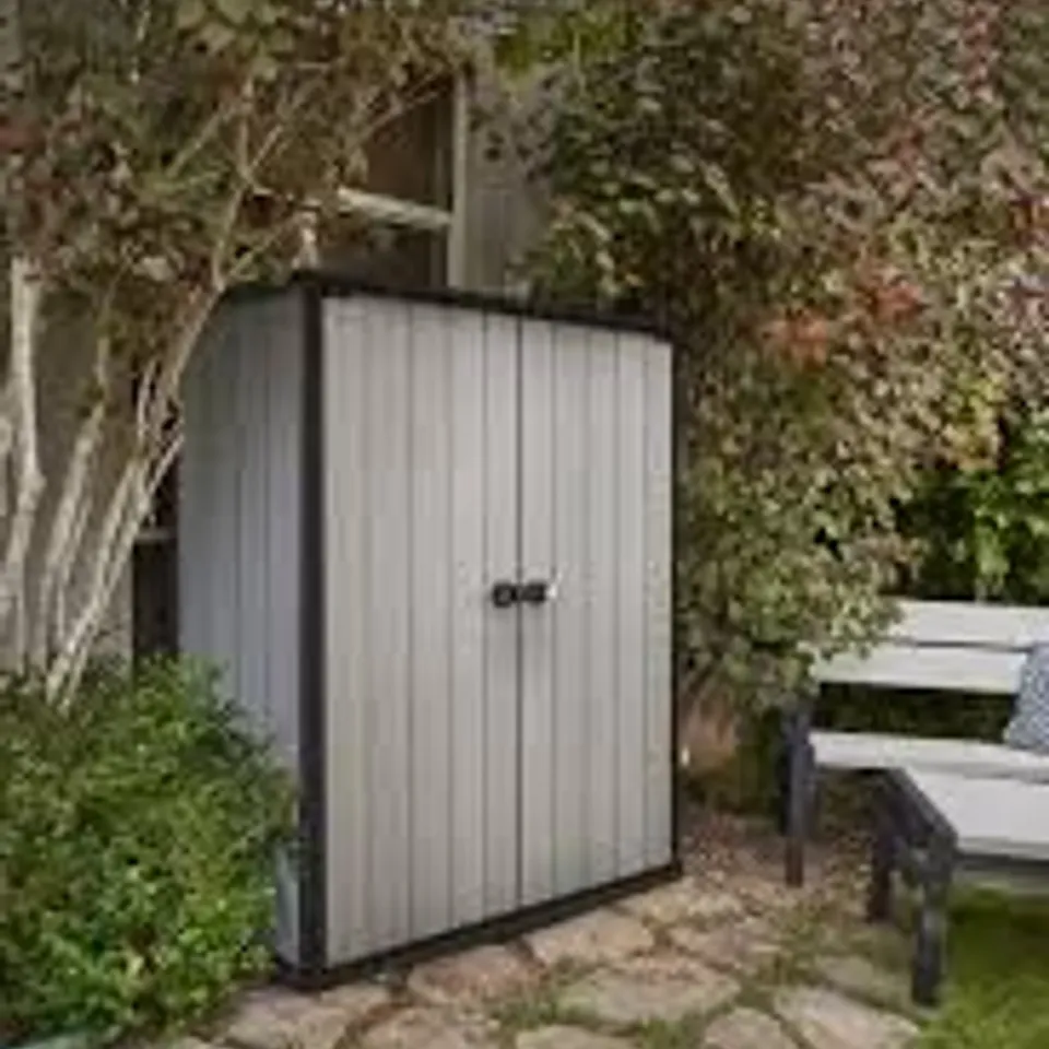 BOXED DUOTECH HI-STORE GARDEN STORAGE WITH 2 SHELVES (1 BOX)