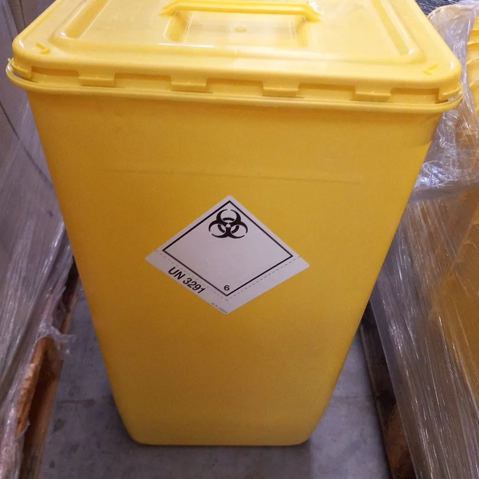 PALLET OF APPROXIMATELY 45  LARGE UN3291 SHARPS BINS