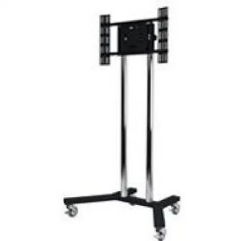 BOXED  B-TECH BT8504 - LARGE FIXED FLAT PANEL DISPLAY STAND IN BLACK AND CHROME - COLLECTION ONLY - BOX 1 OF 2 