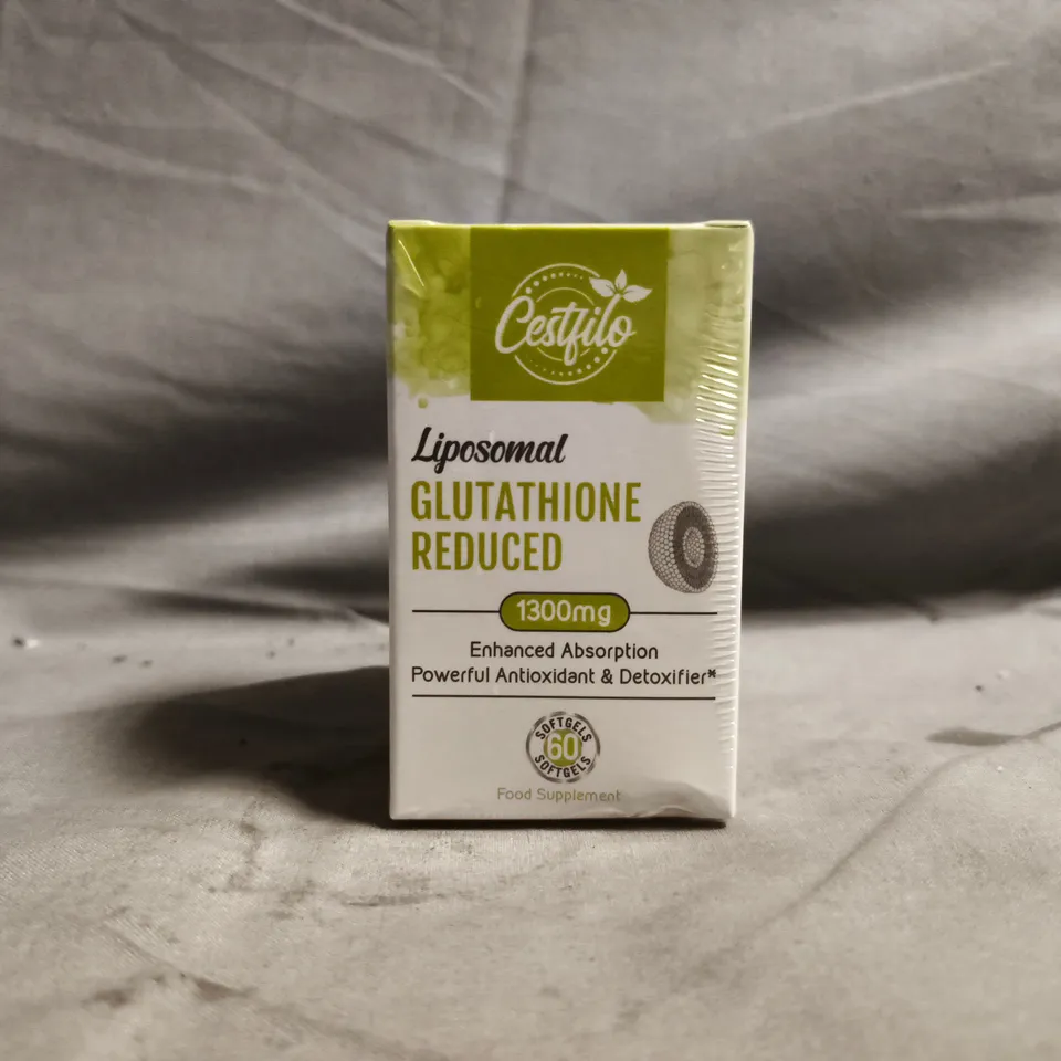 APPROXIMATELY 50 SEALED PACKS OF CESTFILO LIPOSOMAL GLUTATHIONE REDUCED 1300MG FOOD SUPPLEMENTS (60 SOFTGELS PER PACK)