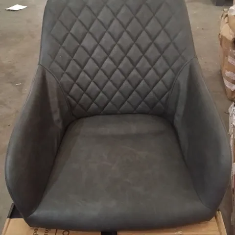 BOXED SET OF 2 FAUX LEATHER DINING CHAIRS