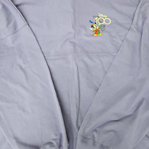 DISNEY 100 LONG SLEEVE SWEATSHIRT IN LILAC SIZE UK XXL