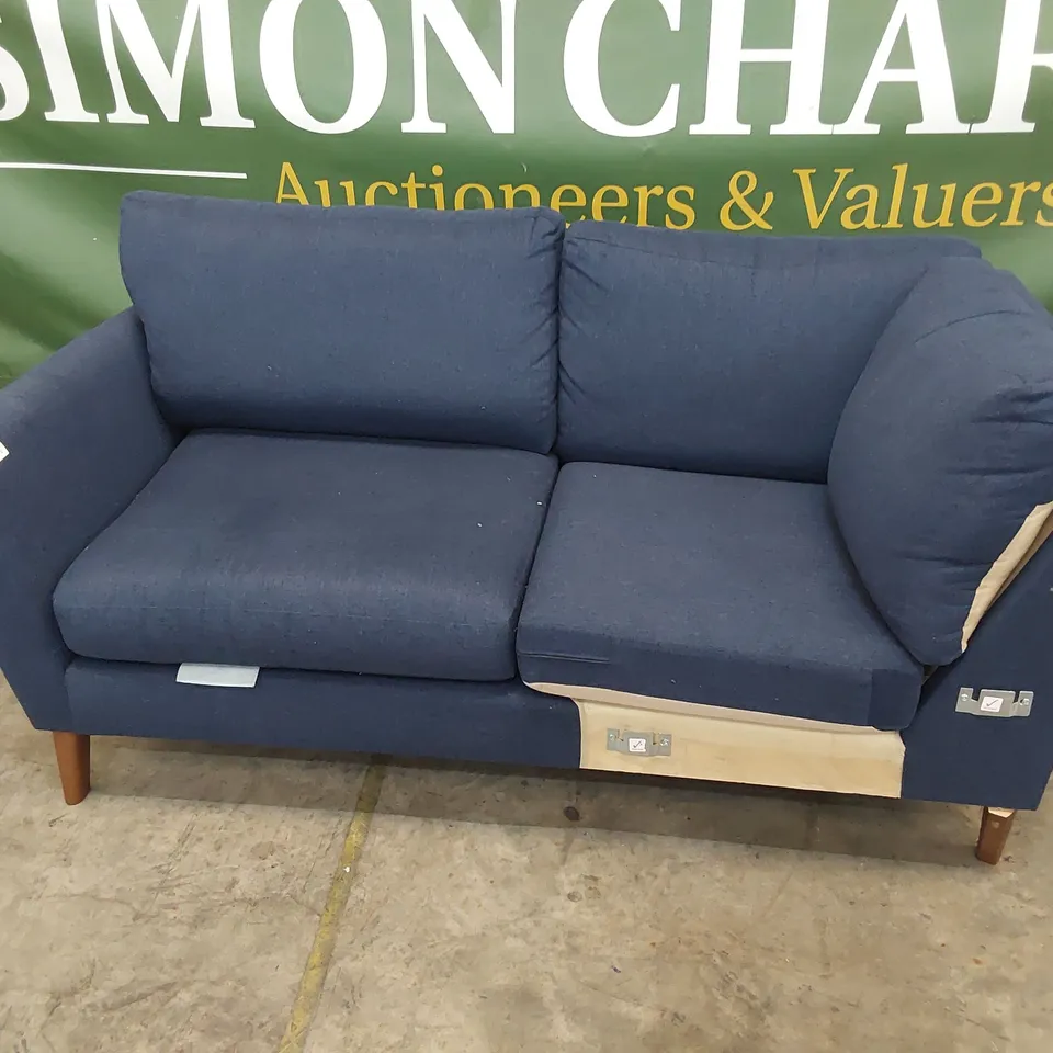 TWO SEATER SECTION BLUE FABRIC 