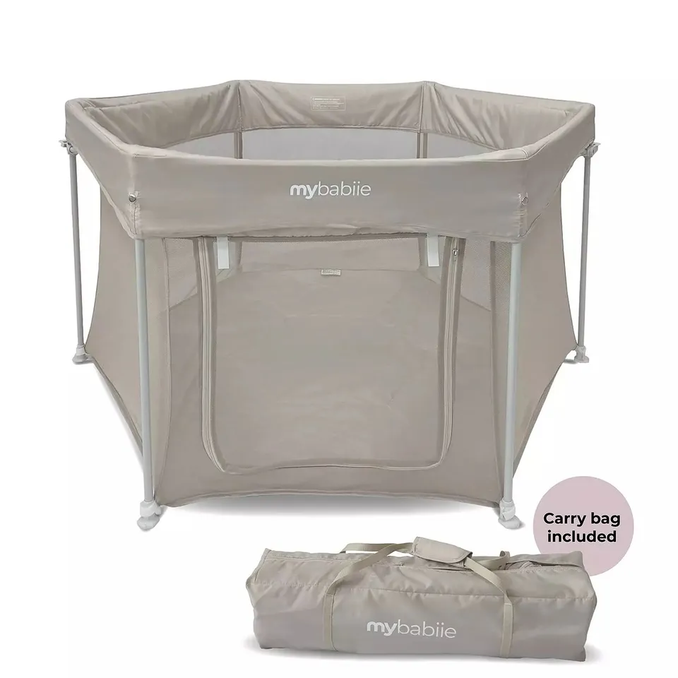 BOXED MY BABIIE FOLDABLE BABY PLAYPEN - IVORY