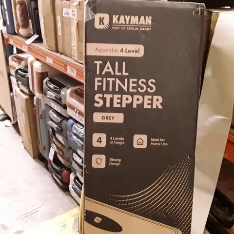 BOXED KEPLIN KAYMAN TALL FITNESS STEPPER GREY COLOUR