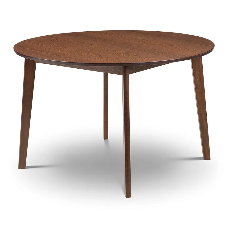 BOXED JULIAN BOWEN FARRINGDON CIRCULAR TABLE - WALNUT (1 BOX)