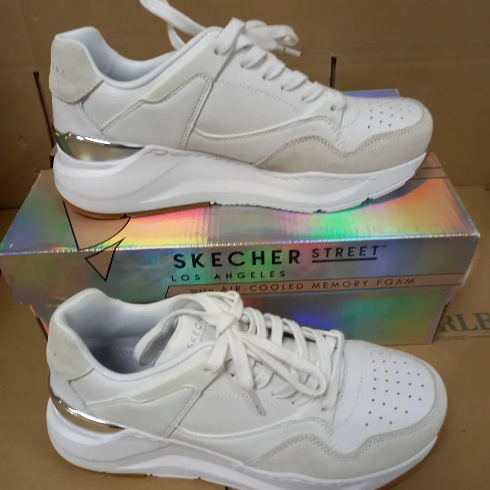 SKECHERS - SKECHER STREET WOMEN'S TRAINERS, UK SIZE 6, WHITE