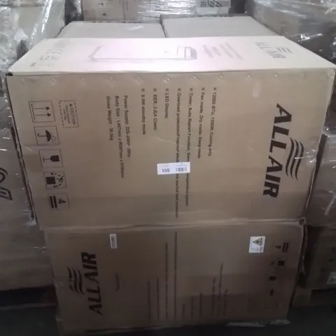 PALLET CONTAINING LARGE QUANTITY OF AIR CONDITIONING UNITS