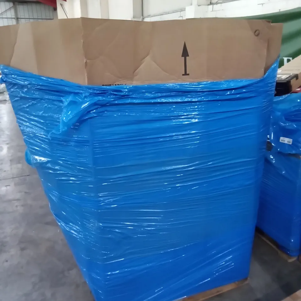 PALLET OF ASSORTED ITEMS INCLUDING HBADA OFFICE CHAIR, BAMBOO BATHTUB CADDY, PIZZA STONE & PEEL SET, JUEMEL ROTARY TOOL 