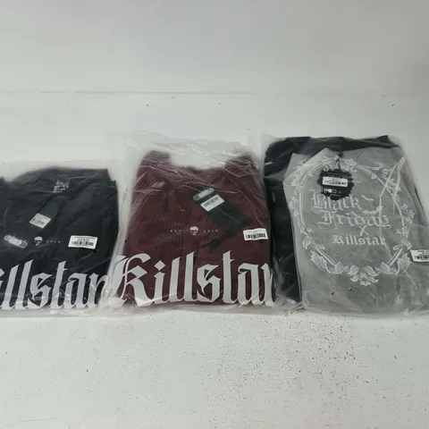 LOT OF APPROXIMATELY 16 KILLSTAR CLOTHING ITEMS TO INCLUDE ALEXANDRAS MOURNING SHIRT AND EMPRESS KNIT TOP - VARIOUS SIZES